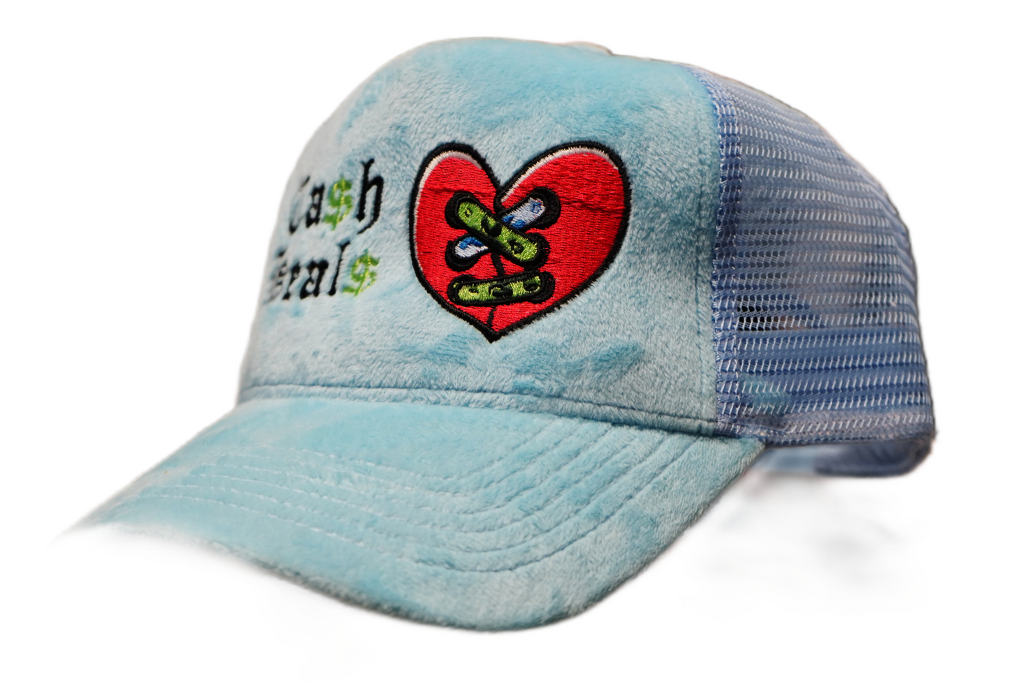 Ca$h Heal$ Suede Trucker Hat